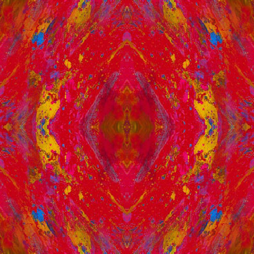 Abstract art wallpaper with bold, colorful paint strokes in mirror symmetry mode, inspired by action painting.