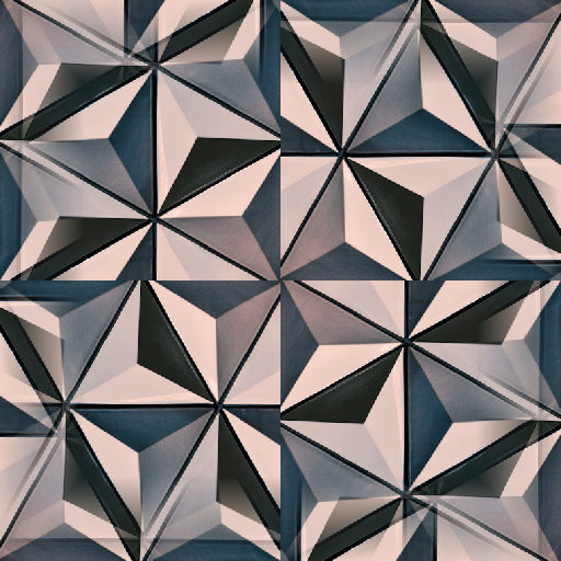 Black and white checkered AI pattern with rotation symmetry, inspired by RNNs, for wallpaper⁶ self-adhesive wallpaper.