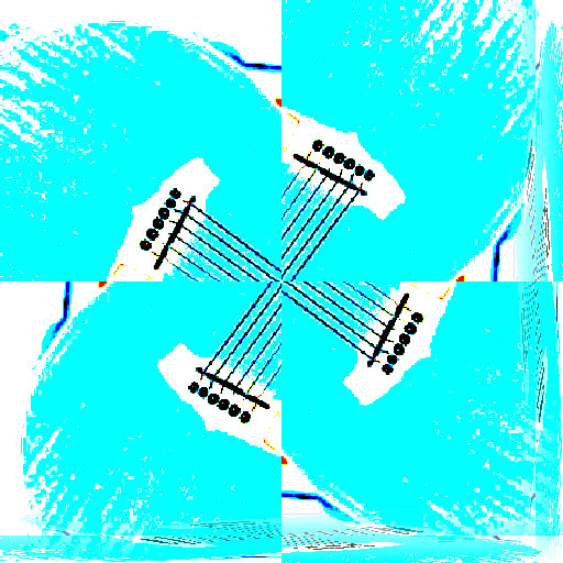 Abstract soundwave pattern with rotational symmetry, inspired by acoustic guitar details.