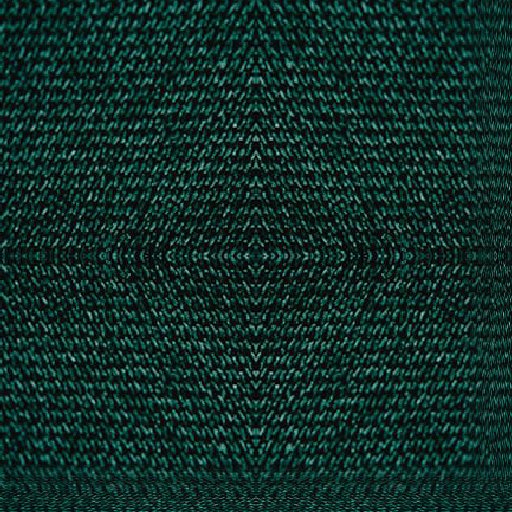 Close-up of green textile fabric texture in a mirror symmetry repeat pattern, ideal for acoustic wallpaper.