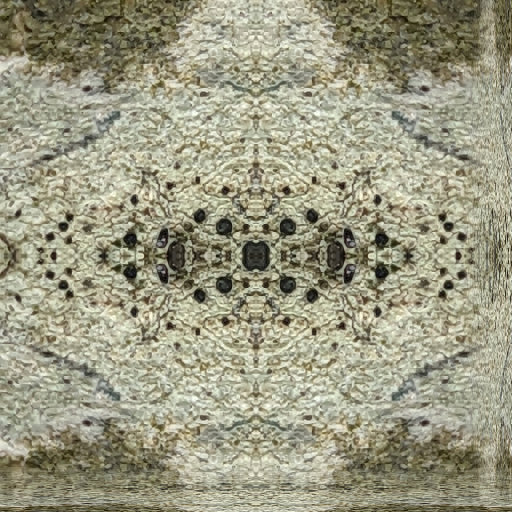 Architectural blueprint pattern of Lecidella lichen with mirror symmetry on a self-adhesive wallpaper.