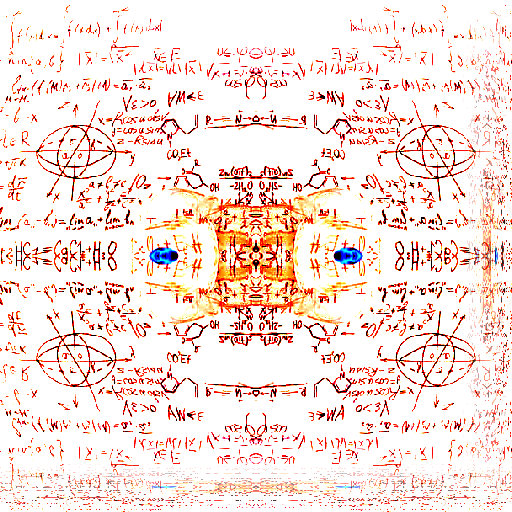 A seamless pattern of mathematical constants arranged with mirror symmetry, featuring symbols and formulas on a chalkboard-like background.