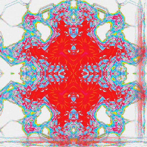 A seamless repeat of protein crystal structures arranged in a mesmerizing mirror symmetry pattern, inspired by 3D renders. Color palette is sophisticated and scientific.
