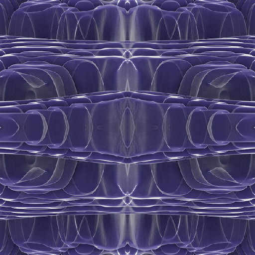 Close-up of microscopic diatoms on a purple rock background with water streaks, mirroring pattern.