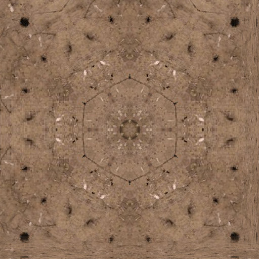 Abstract Noise pattern with kaleidoscope symmetry on a grungy textured background, a design from wallpaper⁶.