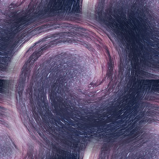 A mesmerizing pinwheel pattern inspired by the Milky Way galaxy and dark matter, depicting cosmic clouds and stars.