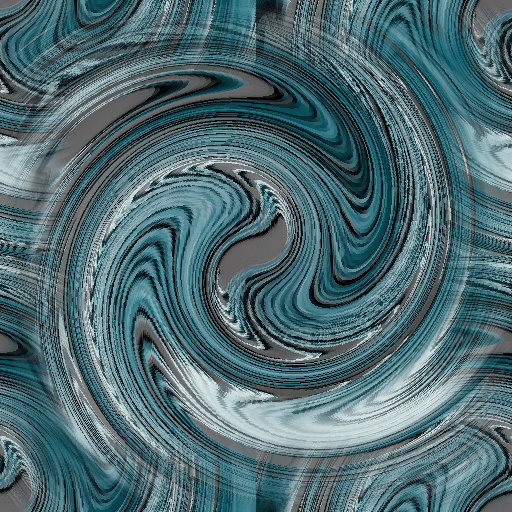 Abstract quantum foam pattern with pinwheel symmetry in deep blues and purples, designed for self-adhesive wallpaper.
