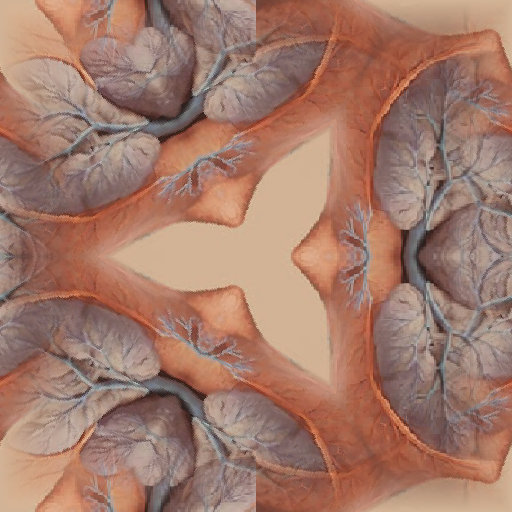 Artistic hex pattern of human lungs anatomy for wallpaper⁶, created by Aakash Dhage.