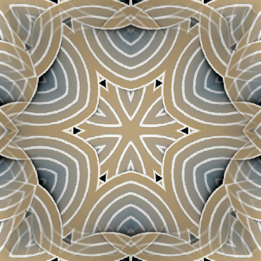 Close-up of an Op-Art kaleidoscope design with sharp geometric patterns and high contrast symmetry on self-adhesive wallpaper.