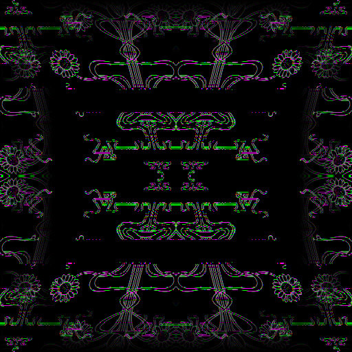 Art Nouveau sunflower frame pattern with mirror symmetry, suitable for self-adhesive wallpaper.