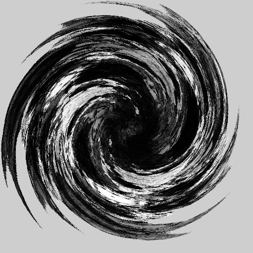 A black and white torus shape wallpaper with pinwheel symmetry, inspired by topology.