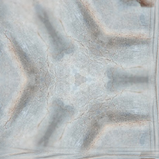 Hexagonal repeat pattern of a Seifert Surface inspired by cracked rock texture, in shades of brown and grey.